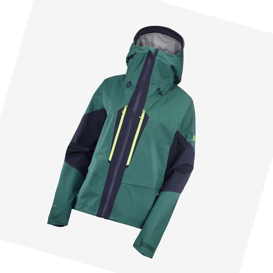 Chaquetas Salomon OUTPEAK GORE-TEX WATERPROOF 3L Mujer Verdes | MX 2471NWY